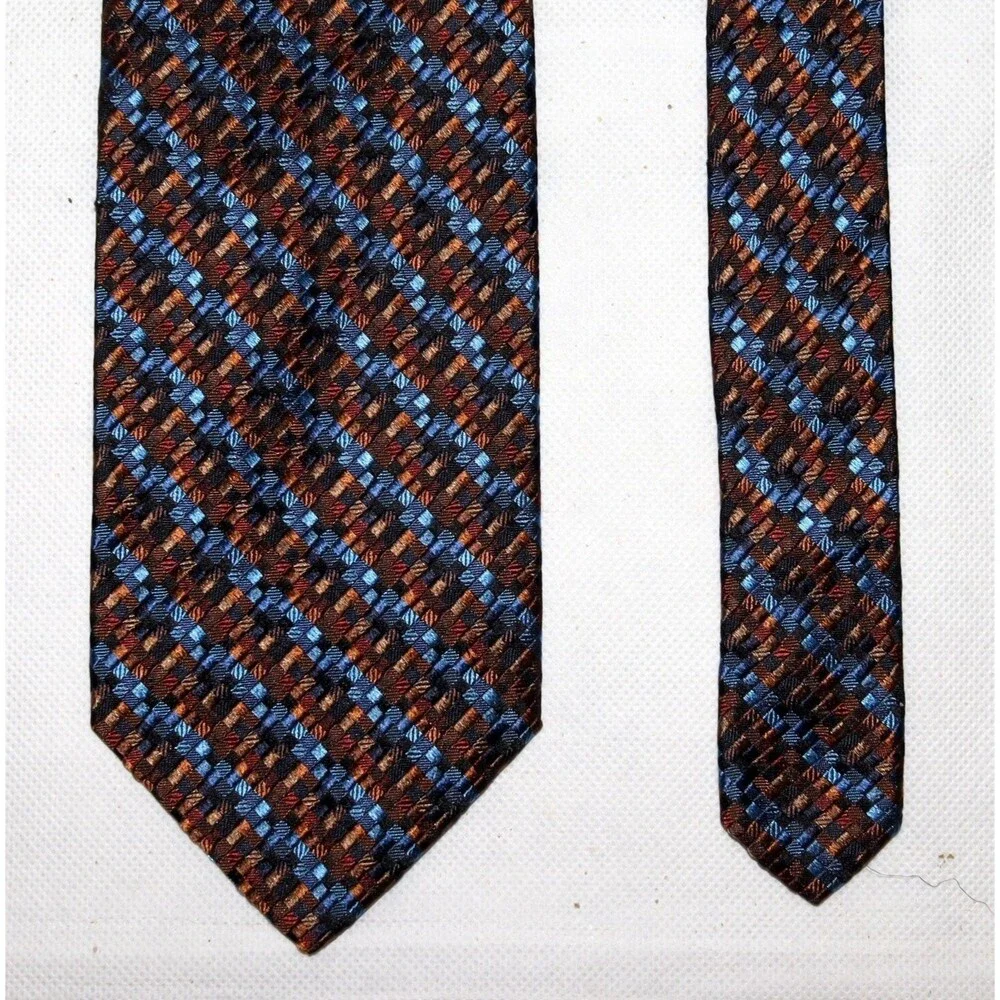 Jhane Barnes Men's Tie Geometric Woven Silk‎ Necktie